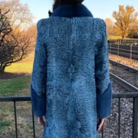 Elizabeth Persian Lamb Blue Fur Coat For Men And Women webp
