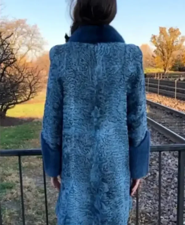 Elizabeth Persian Lamb Blue Fur Coat For Men And Women webp