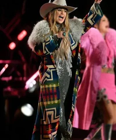 Eve Lainey Wilson New Year Multicolor Trench Coat