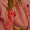 Everything Comes in Waves Hoodie in Pink