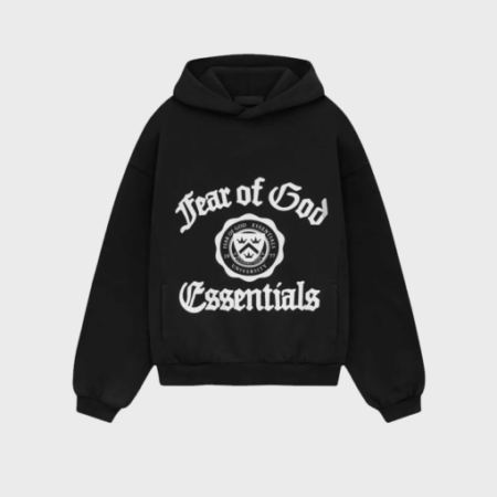 Fear OF God Essentials University Hoodie Black