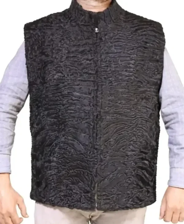 Genuine Persian Lamb Fur Vest Waistcoat webp