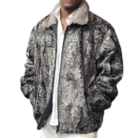 Gray Persian Lamb Fur Jacket webp