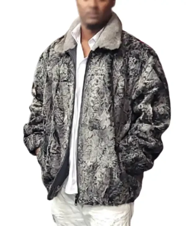 Gray Persian Lamb Fur Jacket webp