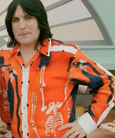 Great British Bake Off S15 Noel Fielding Orange Ramblin Shirt