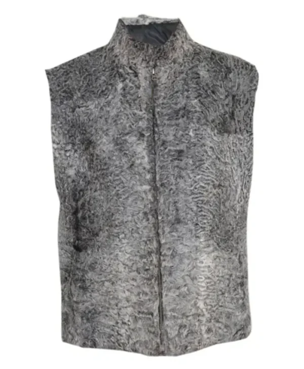 Handmade Persian Lamb Karakul Astrakhan Fur Waistcoat webp