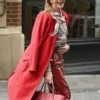 Heart FM Breakfast Amanda Holden Red Trench Coat For Sale 600x729