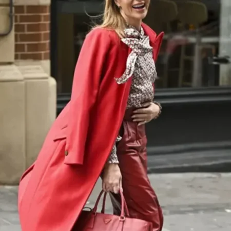Heart FM Breakfast Amanda Holden Red Trench Coat For Sale