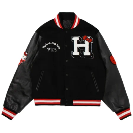Hello Kitty Apples Varsity Black Jacket