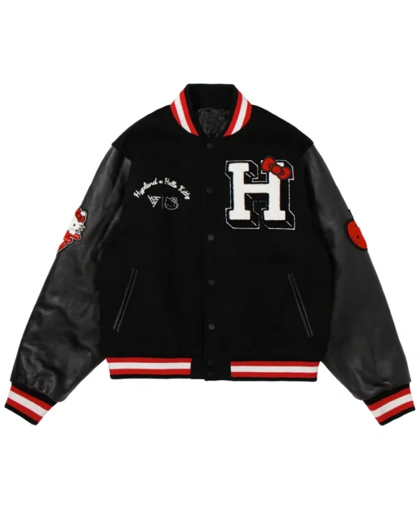 Hello Kitty Apples Varsity Black Jacket