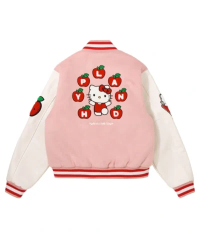 Hello Kitty Apples Varsity Pink Jacket For Sale