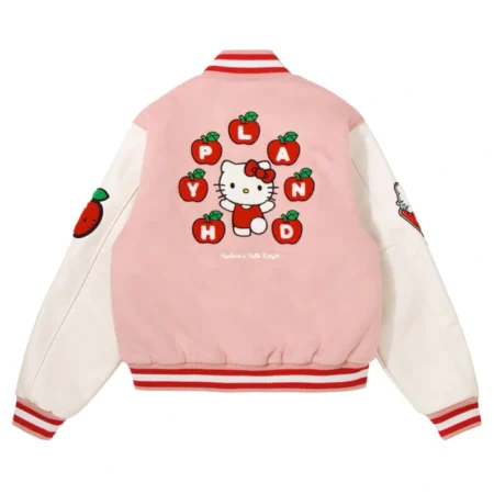 Hello Kitty Apples Varsity Pink Jacket For Sale