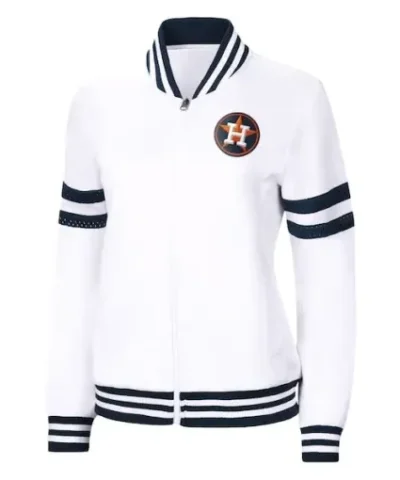 Houston Astros All White Varsity Jacket