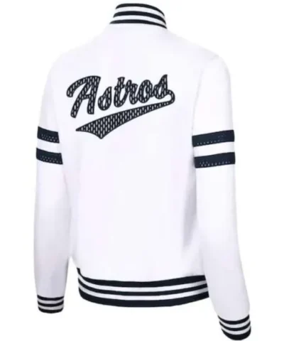Houston Astros All White Varsity Jacket back