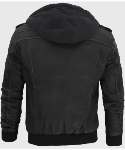 Jacey Hooded Bomber Leather Jacket Back 510x638