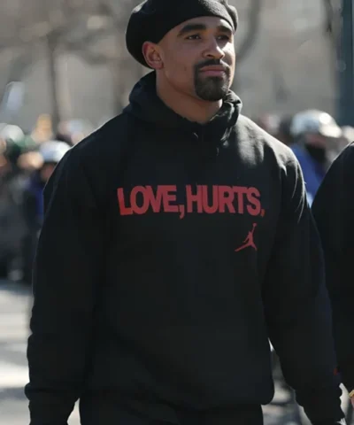 Jalen Hurts Eagles Super Bowl Championship Parade Black Hoodie