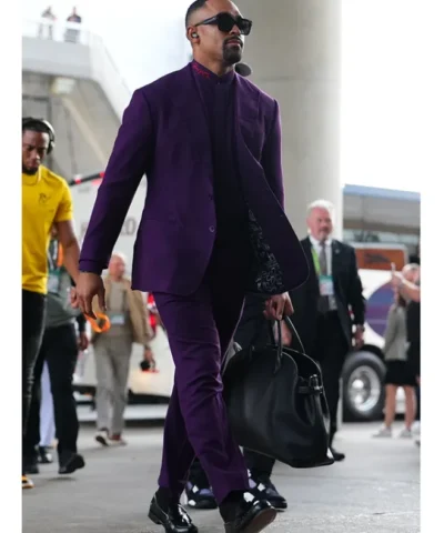 Jalen Hurts Super Bowl 2025 Royal Purple Suit