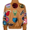 Jeff Hamilton NBA Collage Faux Leather Jacket back