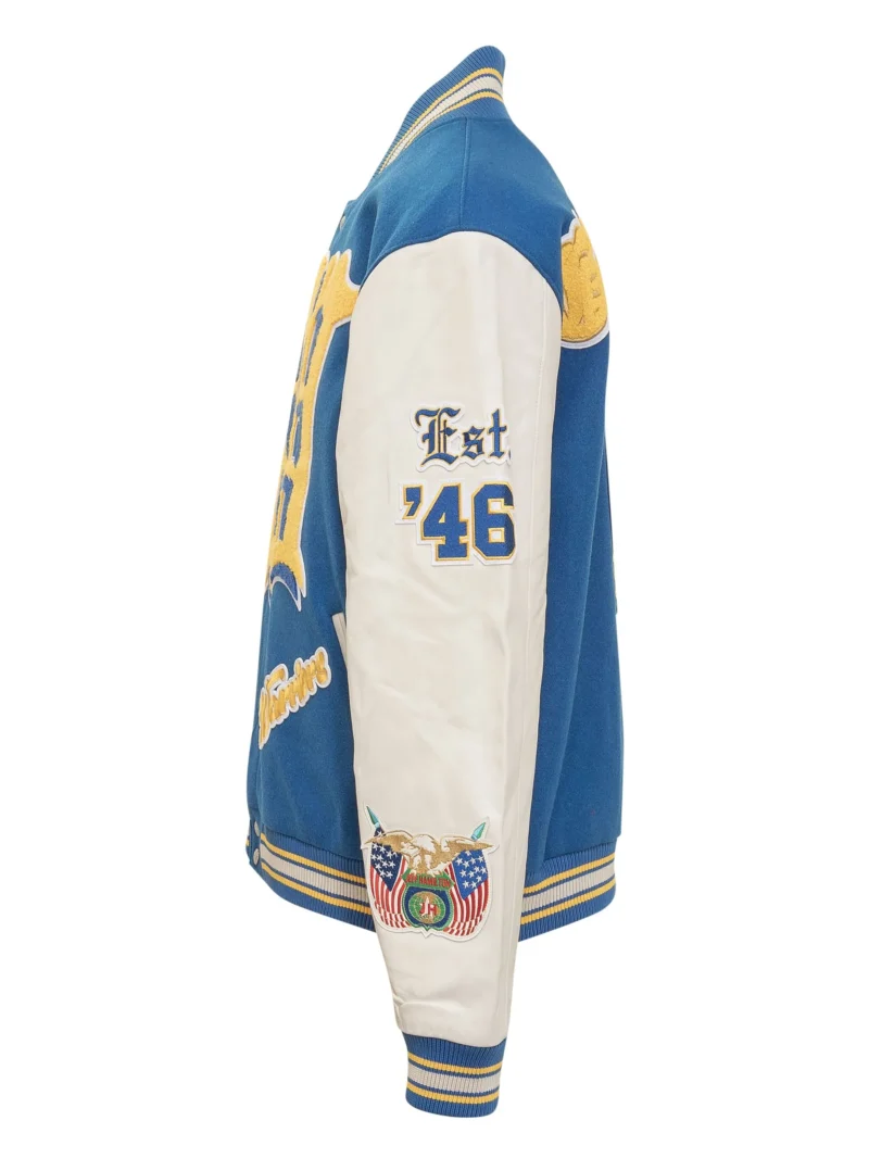 Jeff Hamilton Warriors 7× Champions Bomber Jacket side