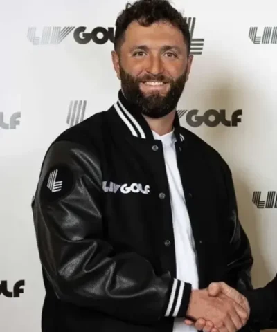 Jon Rahm LIV Golf Black Varsity Jacket 600x729