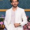 Jonathan Bailey Bridgerton Premiere White Suit For Men