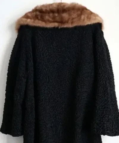 Karakul Persian Black Lamb Fur With Real Mink Fur Collar Winter Coat For Mens.webp