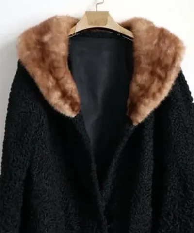 Karakul Persian Lamb With Mink Fur Collar Black Coat.webp
