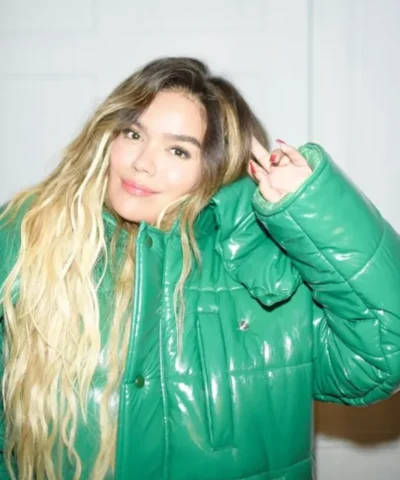 Karol G Green Puffer Jacket 600x729