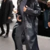 Kim Kardashian Trench Leather Coat 600x729
