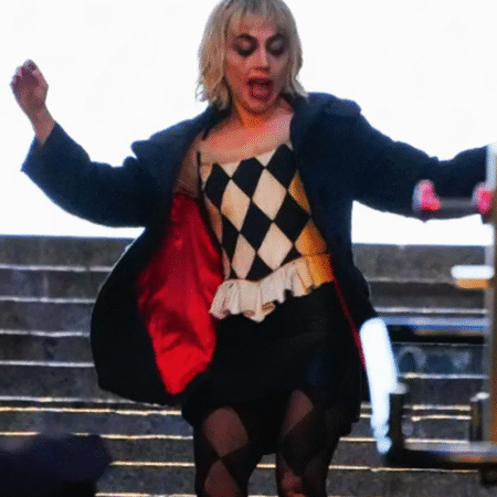 Lady Gaga Joker 2024 Harley Quinn Black Coat 32358