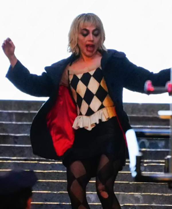 Lady Gaga Joker 2024 Harley Quinn Black Coat 32358