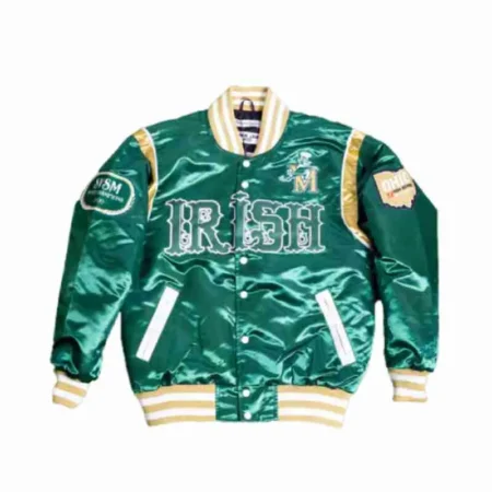 Lebron James Irish High School Green Satin Jacket