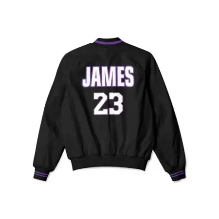Lebron James Los Angeles Lakers Bomber Black Jacket