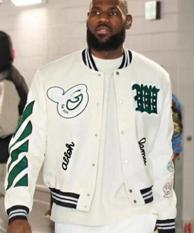Lebron James Off White Varsity Jacket