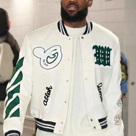 Lebron James Off White Varsity Jacket