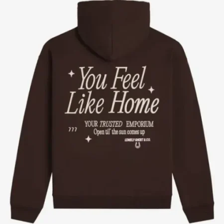 Lonely Ghost Brown Hoodie Back