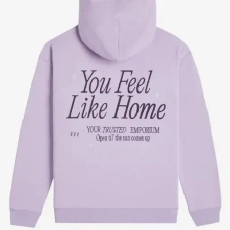 Lonely Ghost Purple Hoodie Back