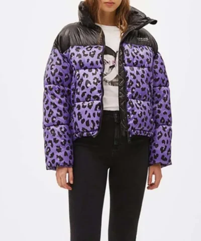 Love Life Sara Yang Leopard Polyester Jacket