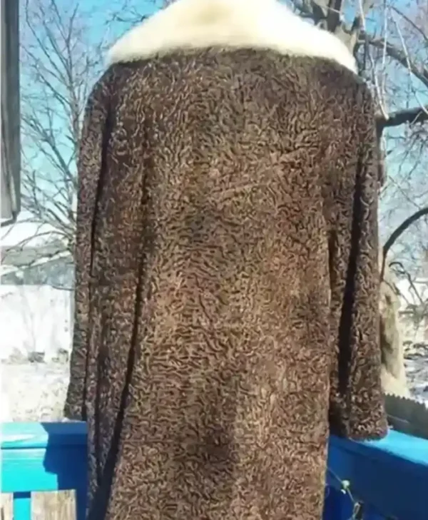 Marie Persian Lamb Coat Dark Brown With Mink Collar For Men And Women webp