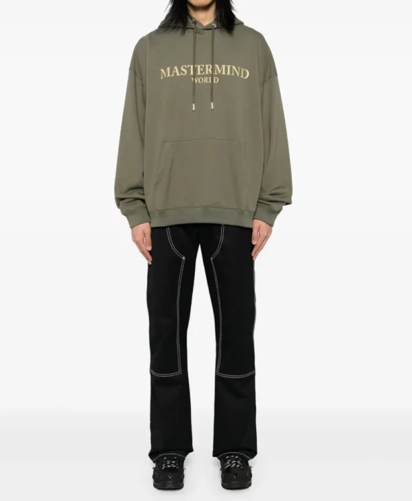Mastermind World Logo Print Cotton Hoodie front