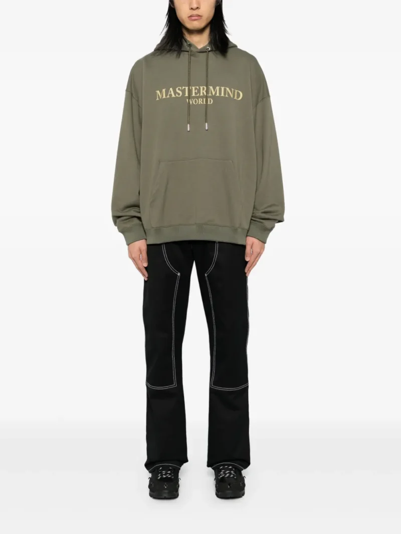 Mastermind World Logo Print Cotton Hoodie front