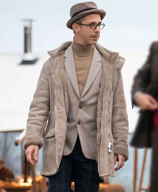 Matthew Film The Gentlemen Jeremy Strong Suede Leather Coat