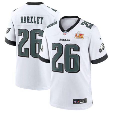 Mens Nike Saquon Barkley Eagles Super Bowl LIX Jersey front2