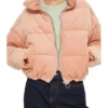 Midnight Mass Annarah Cymone Pink Corduroy Puffer Jacket