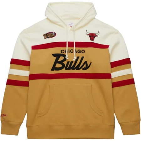 Mitchell Ness NBA Head Coach Bulls Tan Cream Hoodie