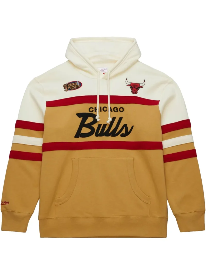 Mitchell & Ness NBA Head Coach Bulls Tan Cream Hoodie