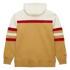 Mitchell & Ness NBA Head Coach Bulls Tan Cream Hoodie back
