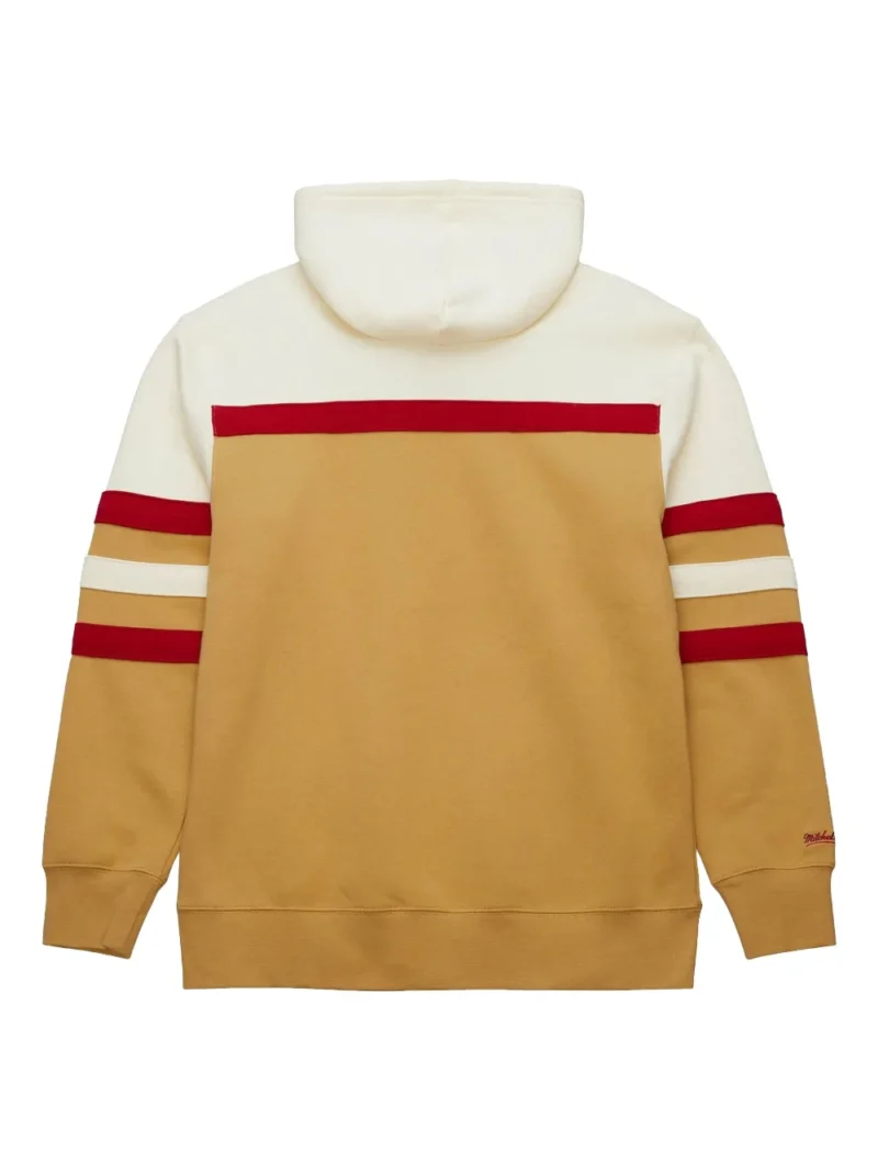 Mitchell & Ness NBA Head Coach Bulls Tan Cream Hoodie back