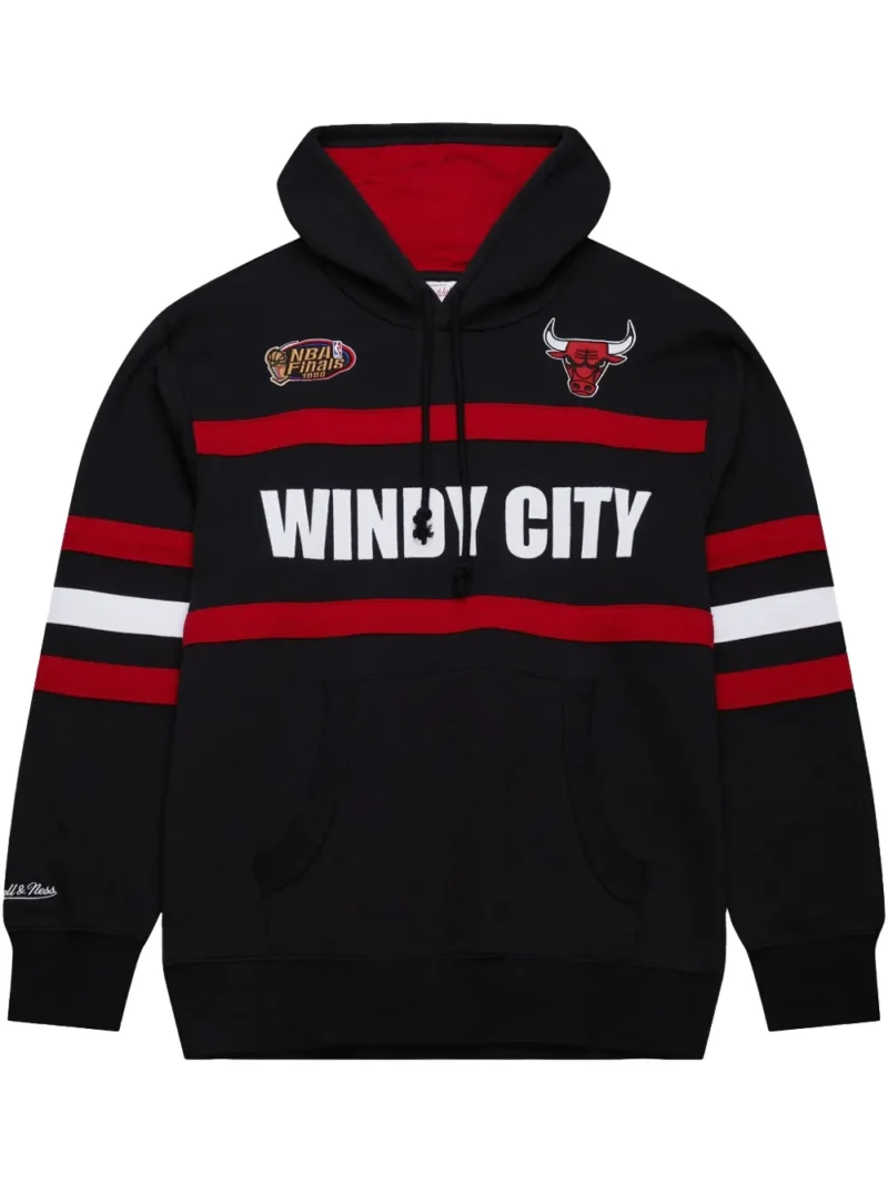 Mitchell & Ness NBA Head Coach Vintage Logo Bulls Black Hoodie