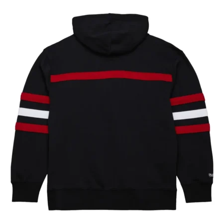 Mitchell Ness NBA Head Coach Vintage Logo Bulls Black Hoodie bg